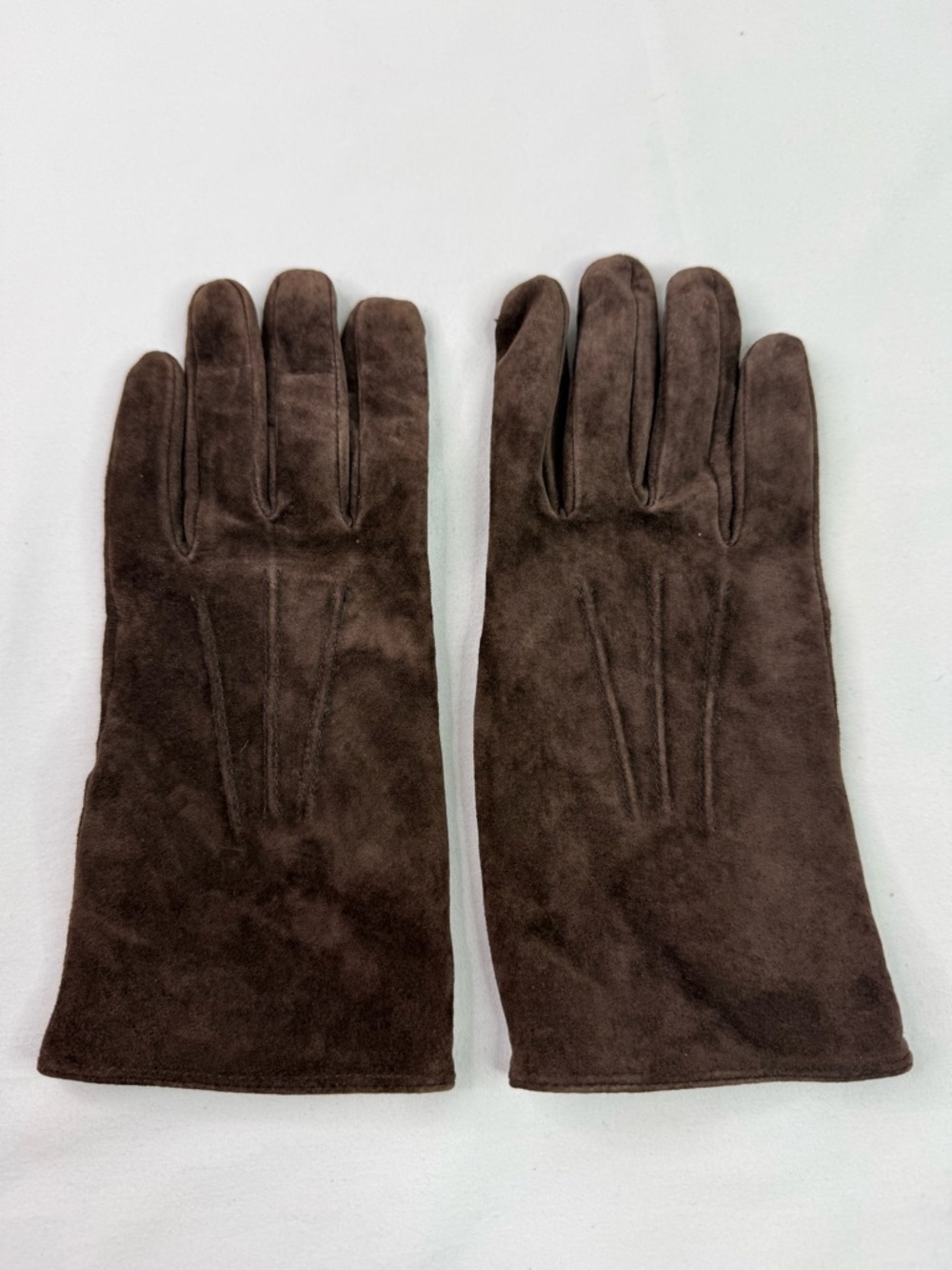 ARIS Brown Suede Leather Gloves Fleece Lining Size XL